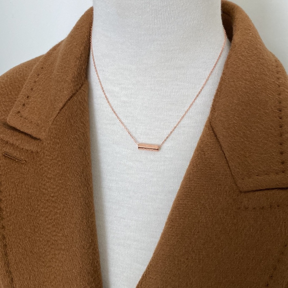 Brand new (925 silver) rose gold tone necklace